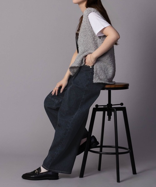 SOMETHING ジーンズ デニム デニムパンツ HANA TUCK CURVE PANTS