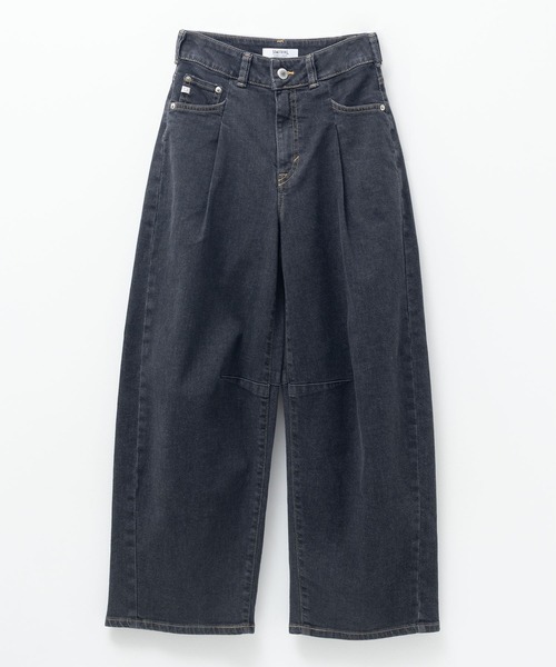 パンツ HANA SOMETHING ジーンズ デニム デニムパンツ HANA TUCK CURVE PANTS