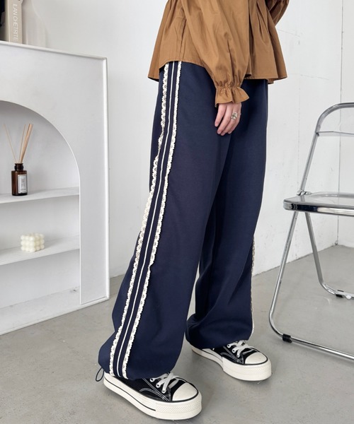 SOLLON.（ソルロン） スウェットパンツ ジャージ プチレースサイド