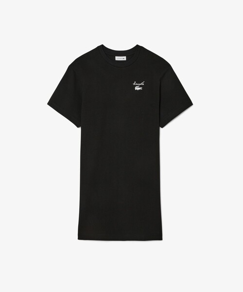 リラックススタイル♪【LACOSTE】オーバーサイズTシャツドレス LACOSTE ワンピース オーバーサイズTシャツドレス / : ZOZOTOWN