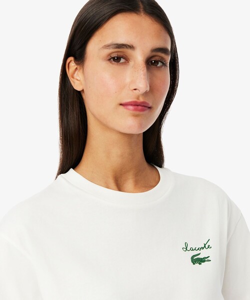 LACOSTE ワンピース オーバーサイズTシャツドレス / : ZOZOTOWN