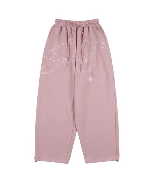 ★FANCY CLUB★バッグ 羽 プリント スウェットパンツ スウェット FANCY CLUB(ファンシークラブ) パンツ(レディース