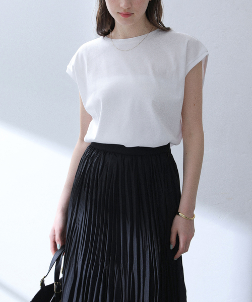 tシャツ 「洗える」接触冷感フレンチカットソー レディース