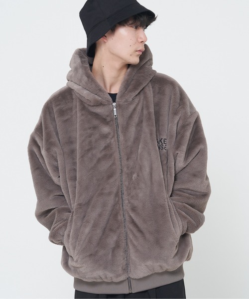 「CORISCO」 ジップアップブルゾン MEDIUM グレー メンズ_画像8