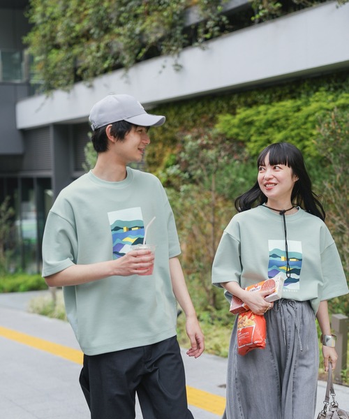 GLOBAL WORK tシャツ ライトクッションクール/ロゴ/半袖/288075