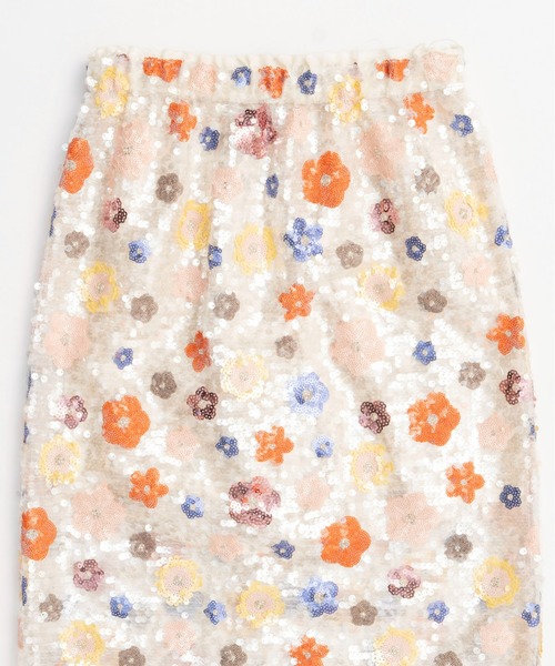 MAISON SPECIAL スカート Colorful Flower Sequin Skirt