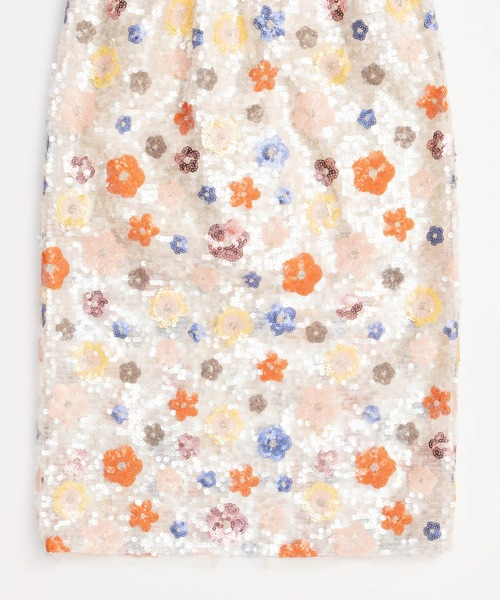 MAISON SPECIAL スカート Colorful Flower Sequin Skirt
