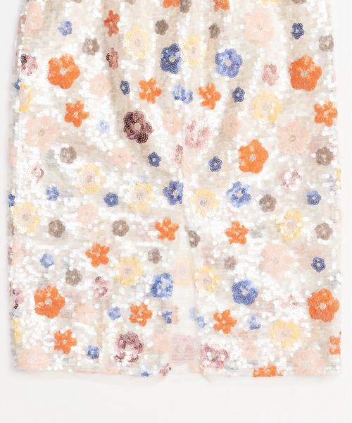 MAISON SPECIAL スカート Colorful Flower Sequin Skirt
