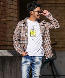 アダムスジャグラー チェック シャツ adamsJUGGLER（アダムスジャグラー） シャツ RTEGシックチェックロング