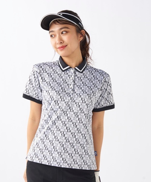 ブラウス シャツ 「FILA GOLF/フィラゴルフ」レディースプリント半袖シャツ　ゴルフ レディース