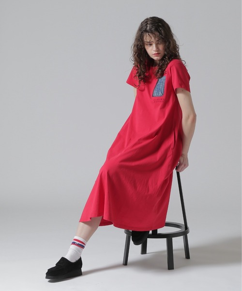 AVIREX（アヴィレックス） ワンピース DENIM POCKET FLARE ONEPICE