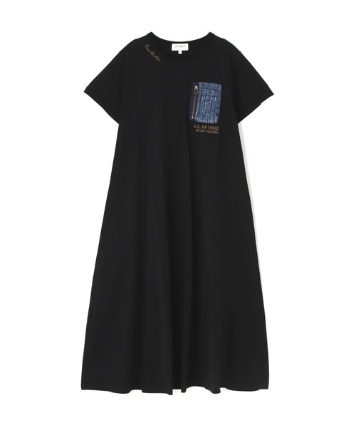 AVIREX（アヴィレックス） ワンピース 半袖 DENIM POCKET FLARE