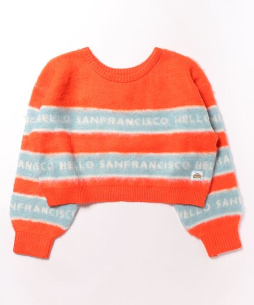 「HELLO.SANFRANCISCO」 長袖ニット FREE オレンジ レディース_画像2