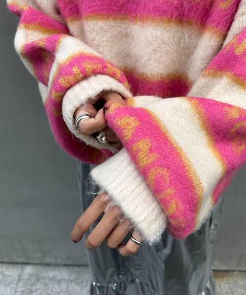 「HELLO.SANFRANCISCO」 長袖ニット FREE オレンジ レディース_画像7