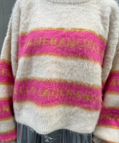 「HELLO.SANFRANCISCO」 長袖ニット FREE オレンジ レディース_画像8