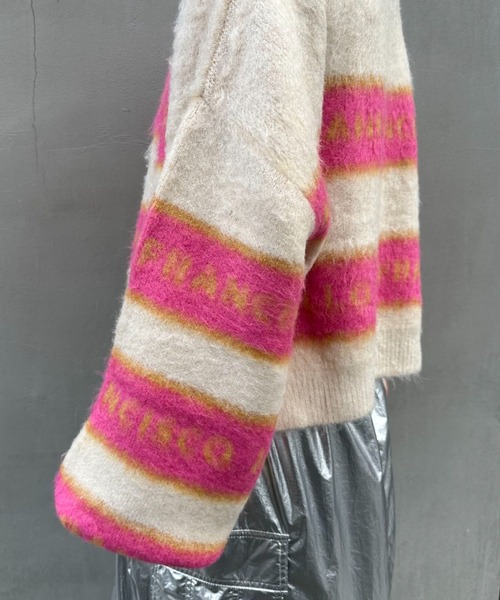 「HELLO.SANFRANCISCO」 長袖ニット FREE オレンジ レディース_画像9