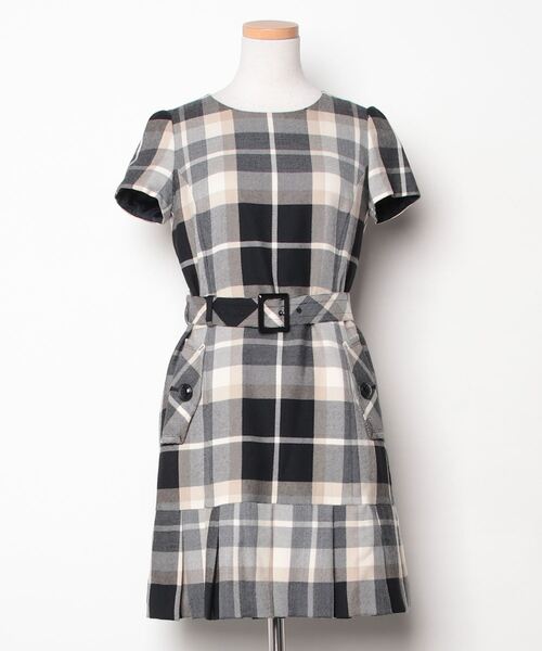 Burberry チェック柄 半袖ワンピース BURBERRY BLUE LABEL 「BURBERRY LABEL」 チェック柄半袖