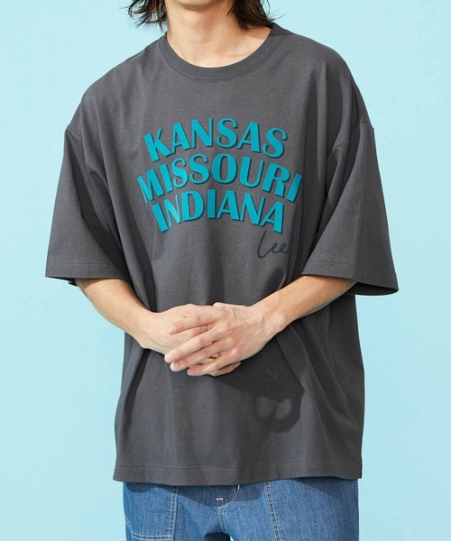 Lee（リー） tシャツ カンザスロゴプリントTシャツ/ロゴプリントT