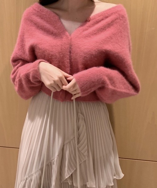 SNIDEL（スナイデル） ニットカーディガン ONE SIZE パープル