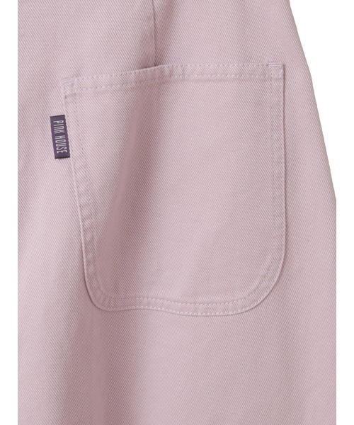 PINK HOUSE テディベア　ワッペン スウェット ロングスカート　グレー PINK HOUSE（ピンクハウス） スカート ネームワッペンいっぱいスカート