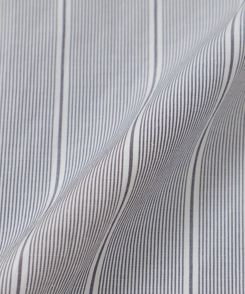 ブラウス シャツ GREY LABEL ストライプバンドカラー半袖シャツ レディース セール】GREY LABEL ストライプバンドカラー半袖シャツ（シャツ