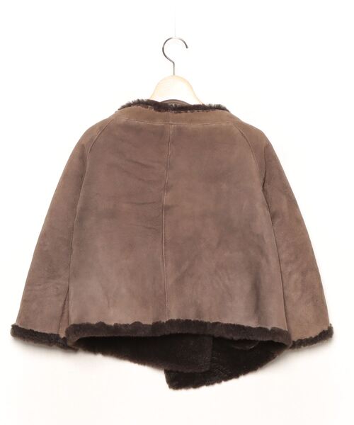 「OWEN BARRY」 ノーカラーコート - ブラウン レディース_画像2