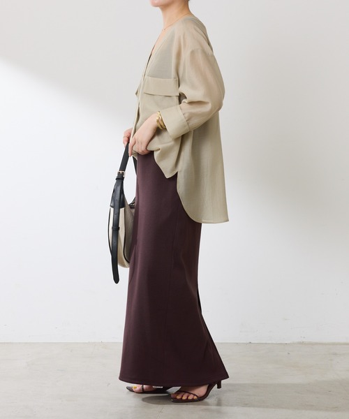 「COLLAGE GALLARDAGALANTE」 長袖ブラウス FREE ブラウン レディース COLLAGE GALLARDAGALANTE 「COLLAGE GALLARDAGALANTE」 長袖