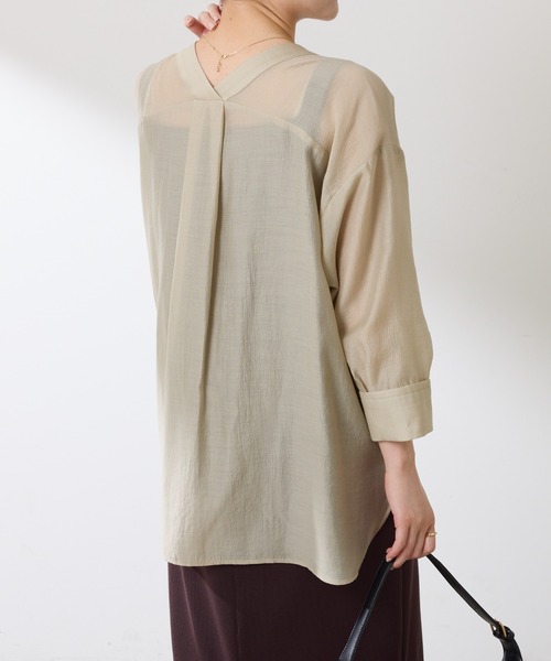 「COLLAGE GALLARDAGALANTE」 7分袖ブラウス FREE カーキ レディース COLLAGE GALLARDAGALANTE 「COLLAGE GALLARDAGALANTE」 長袖