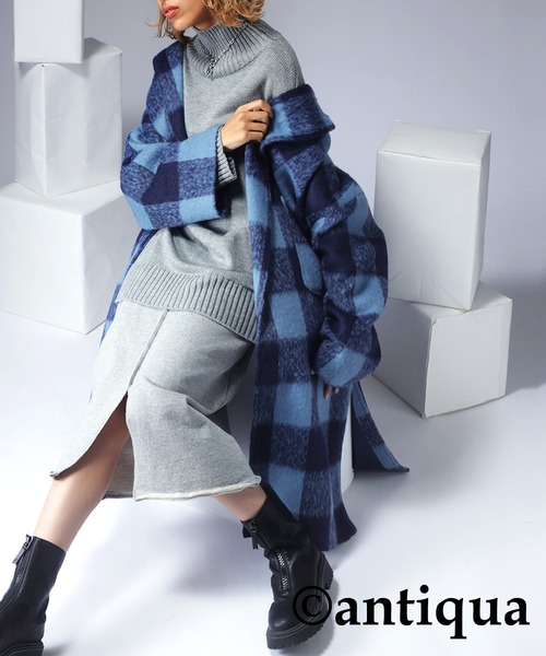 antiqua（アンティカ） 「patterntorso」チェスターコート FREE