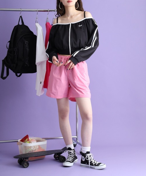 ★大人気★NERDY★オフショルダー トラックトップ★日本未入荷★ NERDY ジャージ オフショルダーニューヨークトラックトップ