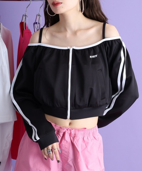 NERDY ジャージ オフショルダーニューヨークトラックトップ メンズ