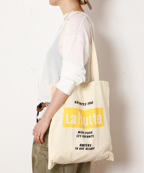 La Hutte/ラ ユット】AMIENS Logo tote bag（トートバッグ）｜AP