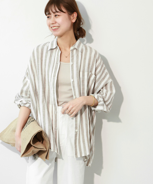 「JOURNAL STANDARD relume」 長袖シャツ FREE グレー レディース