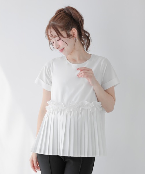 美品　ディニテコリエ　フリルブラウス　ホワイト 美品 ディニテコリエ ブラウス 白 - メルカリ