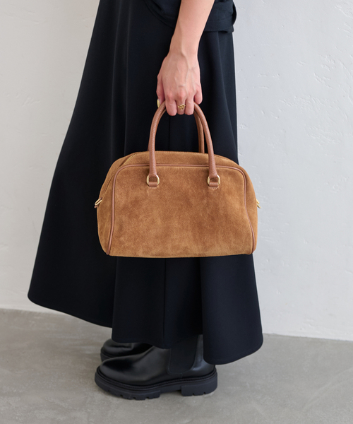 美品AULENTTI/オウレンティ SUEDE MINI BOSTON JOURNAL STANDARD｜【AULENTTI/オウレンティ】バックルツキMINI
