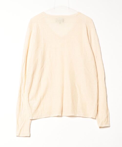 「BEAMS」 Vネックニット L ベージュ メンズ