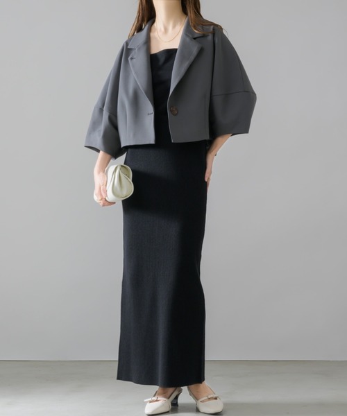 「NEUNA」 ニットスカート SMALL グレイッシュベージュ レディース_画像5