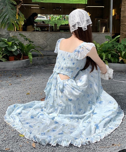 DAY CLOSET ワンピース レディース きれいめシャーリング×フリルバック