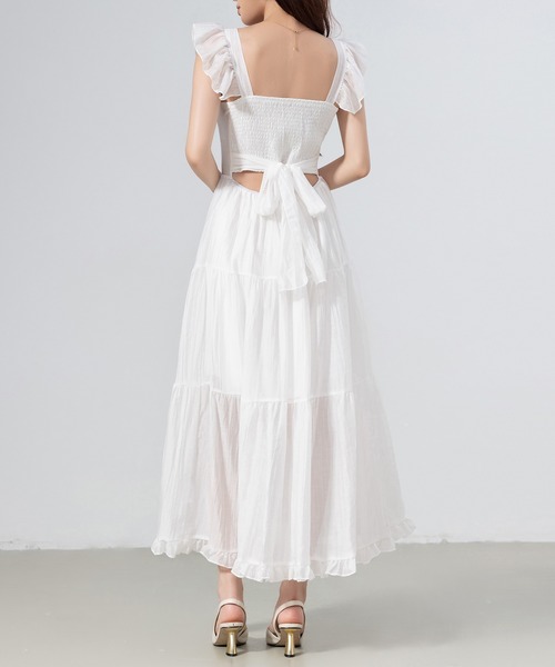 DAY CLOSET ワンピース 夏 半袖 レディース きれいめシャーリング