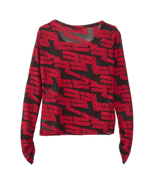 HYSTERIC GLAMOUR tシャツ TYPE LOGO柄ジャカード チビTシャツ