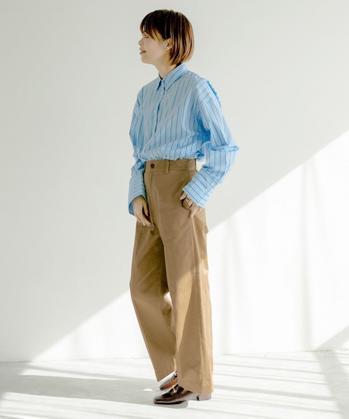 「A part by」 チノパンツ MEDIUM キャメル レディース