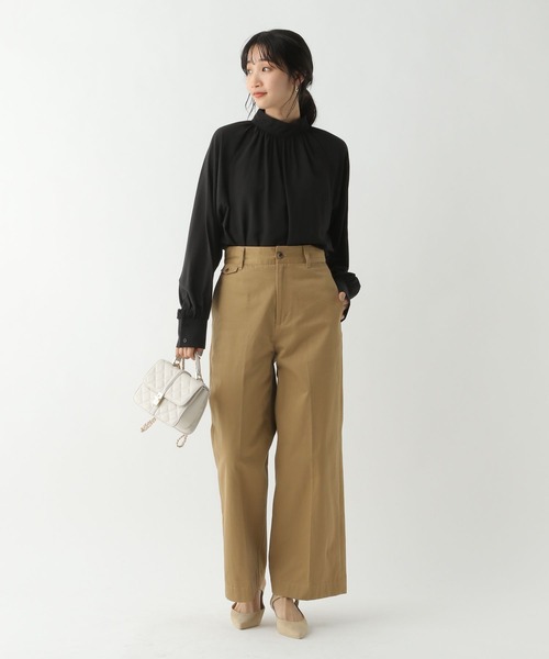「A part by」 チノパンツ MEDIUM キャメル レディース