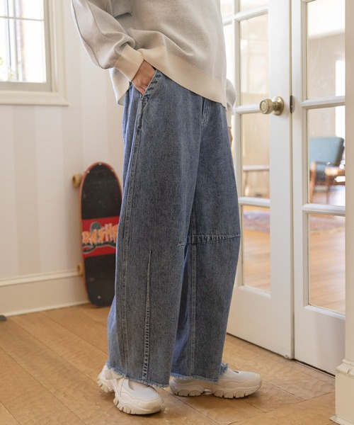 「niko and...」 デニムパンツ MEDIUM ブルー レディース_画像3