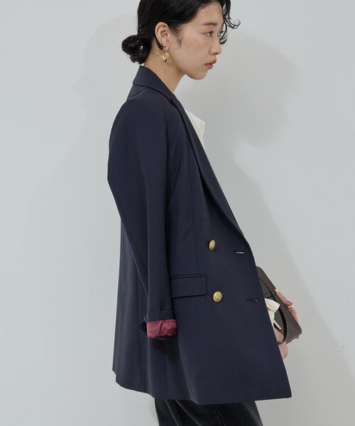 GALLARDDAGALANTE ピークドラペルジャケット ネイビー GALLARDAGALANTE｜ピークドラペルジャケット | Rakuten Fashion