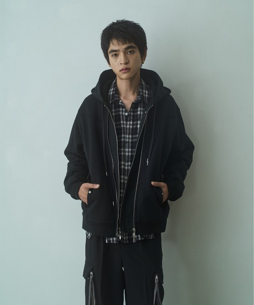 PHILTHEORY パーカー Layered duck sweat parka / レイヤードダックス