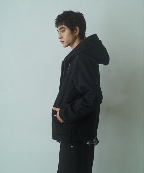 PHILTHEORY パーカー Layered duck sweat parka / レイヤードダックス