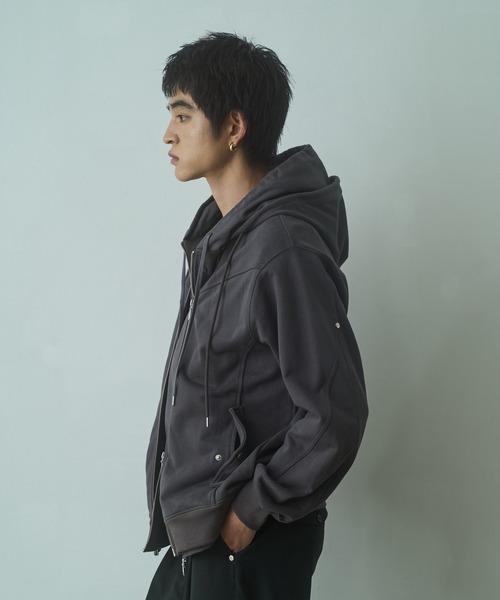 PHILTHEORY パーカー Layered duck sweat parka / レイヤードダックス