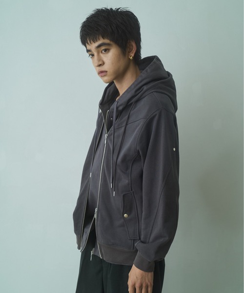 PHILTHEORY パーカー Layered duck sweat parka / レイヤードダックス