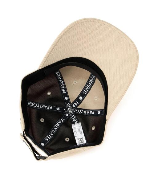 PEARLY GATES ベージュキャップ PEARLY GATES キャップ 帽子 「PEARLY GATES」シンプルツバ長