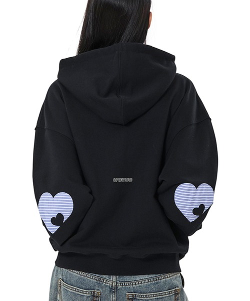 OY（オーワイ） パーカー 「OY/オーワイ」STRIPE PATCH HOODIE ZIP UP